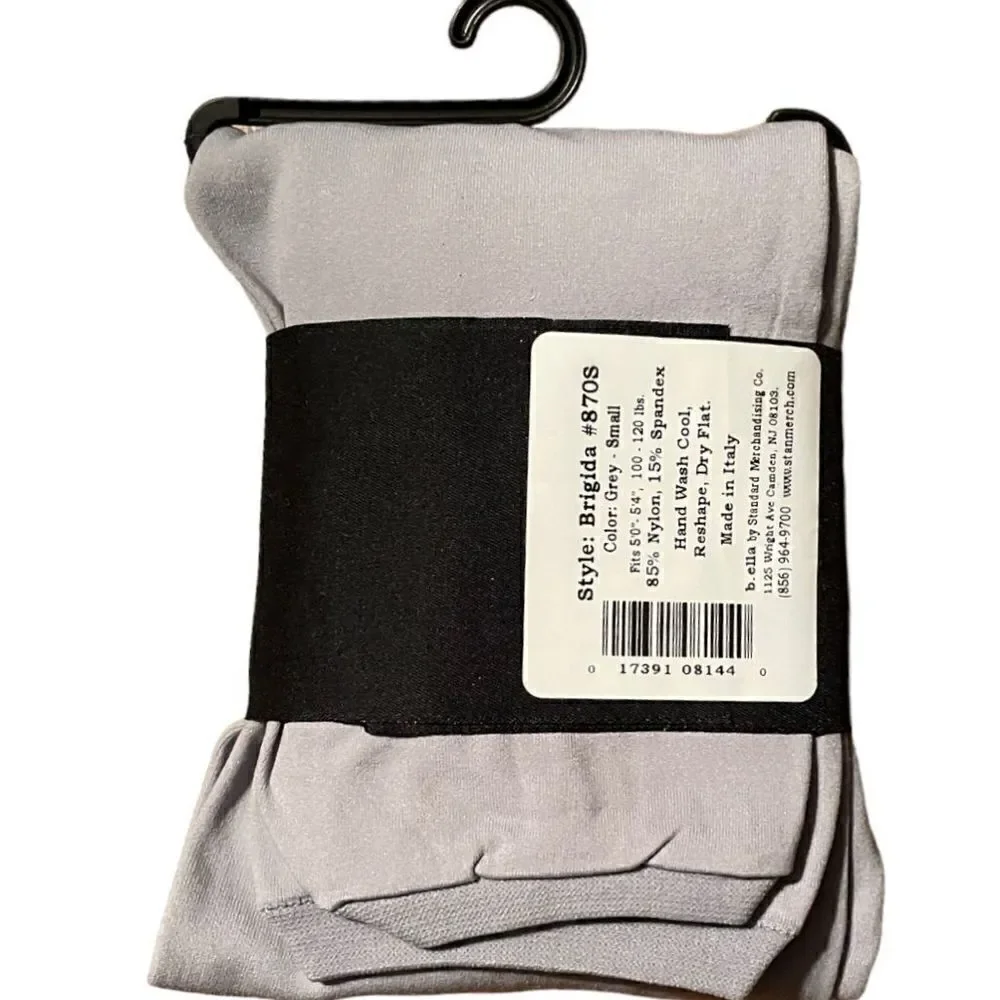𝅺b.ella Bella Brigida Footless Luxury Tights Small Grey Opaque Microfiber